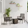 Image de vidaXL Ensemble bistro de jardin 3 pc Marron polyrotin