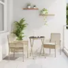 Image de vidaXL Ensemble bistro de jardin 3 pcs Beige polyrotin