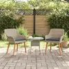 Image de vidaXL Chaise de jardin 2 pcs Gris clair 62,5 x 55 x 82 cm polyrotin