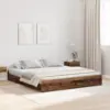 Image de vidaXL Cadre de lit avec rangement avec porte Bois Ancien 180 x 200 cm