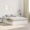 Image de vidaXL Cadre de lit avec rangement avec stockage Blanc 140 x 200 cm