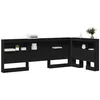 Image de vidaXL Tête de lit de rangement Chêne noir Bois d'ingénierie