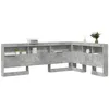 Image de vidaXL Tête de lit de rangement Gris béton Bois d'ingénierie