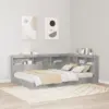 Image de vidaXL Tête de lit de rangement Gris béton 120 cm Bois d'ingénierie