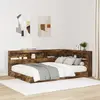 Image de vidaXL Tête de lit de rangement Chêne fumé 150 cm Bois d'ingénierie