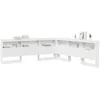 Image de vidaXL Tête de lit de rangement Blanc Bois d'ingénierie
