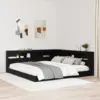 Image de vidaXL Tête de lit de rangement Chêne noir 180 cm Bois d'ingénierie