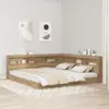 Image de vidaXL Tête de lit de rangement Chêne artisanal Bois d'ingénierie