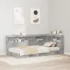 Image de vidaXL Tête de lit de rangement Gris béton 90 cm Bois d'ingénierie