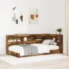 Image de vidaXL Tête de lit de rangement Chêne fumé 90 cm Bois d'ingénierie