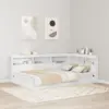Image de vidaXL Tête de lit de rangement Blanc Bois d'ingénierie