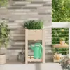 Image de vidaXL Cache-pot de jardin avec étagère Beige 45 x 45 x 76,5 cm