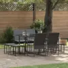 Image de vidaXL Ensemble de salle à manger pour jardin 9 pc Noir Acier