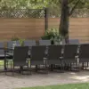 Image de vidaXL Ensemble de salle à manger pour jardin 17 pcs Noir Acier