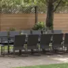 Image de vidaXL Ensemble de salle à manger pour jardin 17 pc Noir Acier
