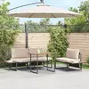 Image de vidaXL Ensemble de salle à manger pour jardin 3 pcs Taupe Acier