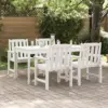 Image de vidaXL Chaise de jardin 4 pcs Blanc 65,5 x 59 x 88 cm Polyéthylène