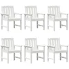 Image de vidaXL Chaise de jardin. 6 pcs Blanc 65.5 x 55.5 x 88cm Plastique, Mobilier de jardin et terrasse, rectangulaire, moderne, design ergonomique, résistant aux intempéries.