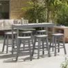 Image de vidaXL Ensemble de bar de jardin 6 pcs Gris clair HDPE