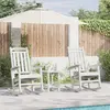 Image de vidaXL Chaise à bascule 2 pcs Blanc 92 x 70 x 108 cm Polyéthylène