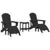 Image de vidaXL Mobilier de jardin lounge 3 pcs Noir 38 x 38 x 46 cm Plastique, Jardin et terrasse, meubles d'extérieur solides, chaises longues élégantes, confortables designs pour le jardin