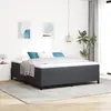 Image de vidaXL Lit à lattes Gris foncé 180 x 200 cm Tissu en velours côtelé