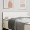 Image de vidaXL Tête de lit Crème 144 cm Tissu en velours côtelé
