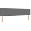 Image de vidaXL Tête de lit Gris clair 200 cm Tissu en velours côtelé