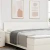 Image de vidaXL Tête de lit Crème 200 cm Tissu en velours côtelé