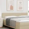 Image de vidaXL Tête de lit Gris Vert Clair 200 cm Tissu en velours côtelé