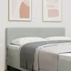 Image de vidaXL Tête de lit Gris clair 144 cm Velours