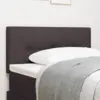 Image de vidaXL Tête de lit réglable en hauteur Marron foncé 100 cm tissu