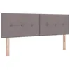 Image de vidaXL Tête de lit réglable en hauteur Taupe tissu