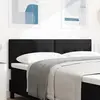 Image de vidaXL Tête de lit réglable en hauteur Noir 160 cm tissu