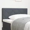 Image de vidaXL Tête de lit Gris foncé 90 cm Velours