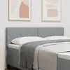 Image de vidaXL Tête de lit Gris clair tissu