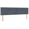 Image de vidaXL Tête de lit Gris foncé 180 cm Velours, Tête de lit moderne, accessoire sympa pour le lit, confort optimal, mousse durable, upgrade déco chambre