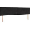 Image de vidaXL Tête de lit Noir 180 cm Velours