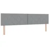 Image de vidaXL Tête de lit Gris clair tissu