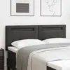 Image de vidaXL Tête de lit LED Noir 144 cm Cuir synthétique