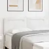 Image de vidaXL Tête de lit LED Blanc 160 cm Cuir synthétique