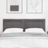 Image de vidaXL Tête de lit LED Gris 160 cm Cuir synthétique