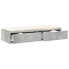Image de vidaXL Bedlades Beton Grijs 100 x 36,5 x 16,5 cm Bewerkt hout