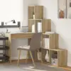 Image de vidaXL Bureau d'angle Chêne Sonoma 101,5 x 149,5 x 149,5 cm
