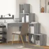 Image de vidaXL Bureau d'angle Gris Sonoma 101,5 x 149,5 x 149,5 cm