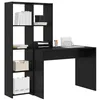 Image de vidaXL Bureau Chêne noir 138,5 x 55 x 143 cm Bois d'ingénierie, Bureau moderne, coin compact, espace de travail multi-usage, meuble durable pour étudiants