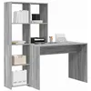 Image de vidaXL Bureau Gris Sonoma 138,5 x 55 x 143 cm Bois d'ingénierie
