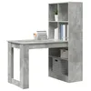Image de vidaXL Bureau Gris béton Bois d'ingénierie 122 x 67 x 145 cm