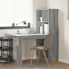 Image de vidaXL Bureau Gris Sonoma Bois d'ingénierie 122 x 67 x 145 cm