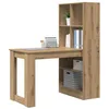 Image de vidaXL Bureau Chêne artisanal 122 x 67 x 145 cm Bois d'ingénierie, Bureau à domicile tendance, table d'écriture moderne, rangement astucieux, idéal pour les pros